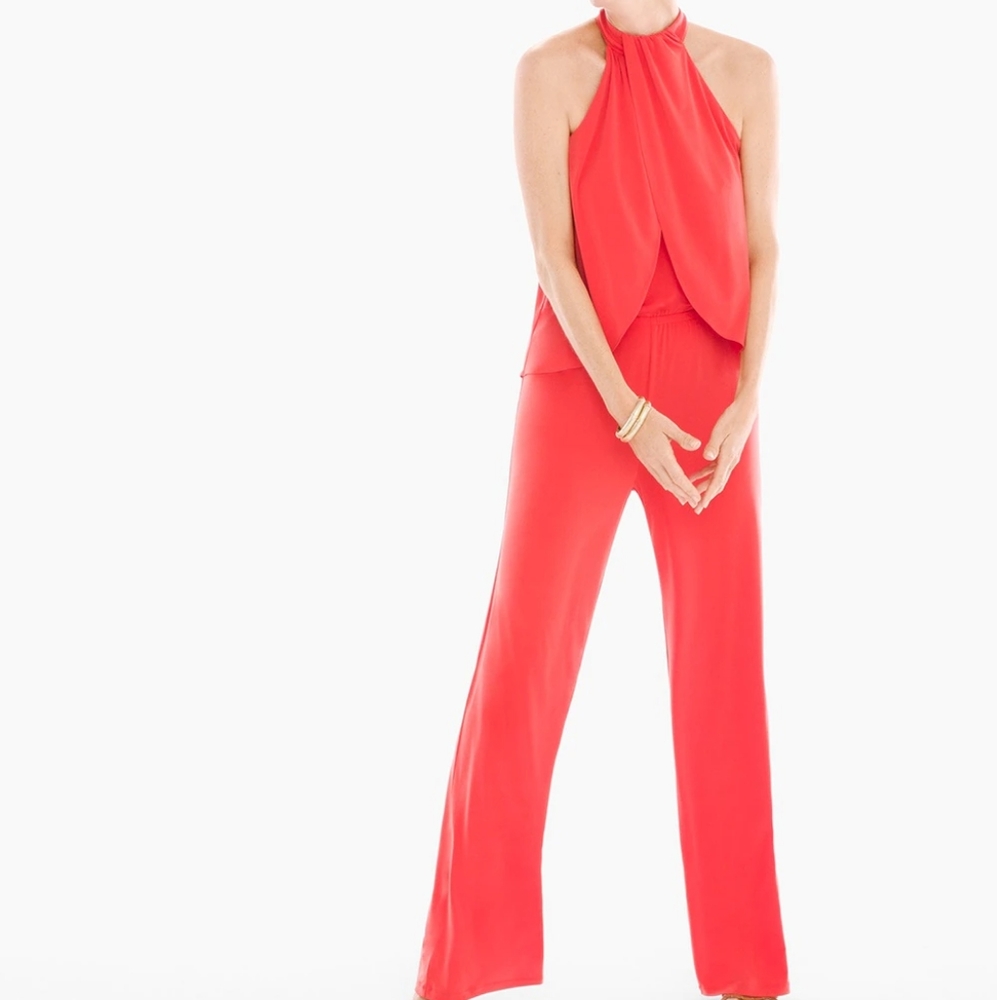 2/$20 Chico's Jumpsuit One Piece Orange 0